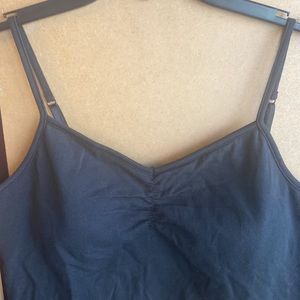 NWT SO Black cami crop top L